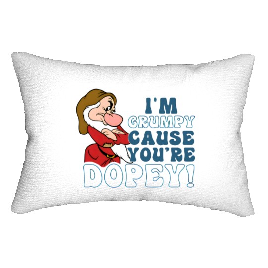 Disney I'm Grumpy Because You're Dopey Lumbar Pillows, Snow White Grumpy Lumbar Pillows