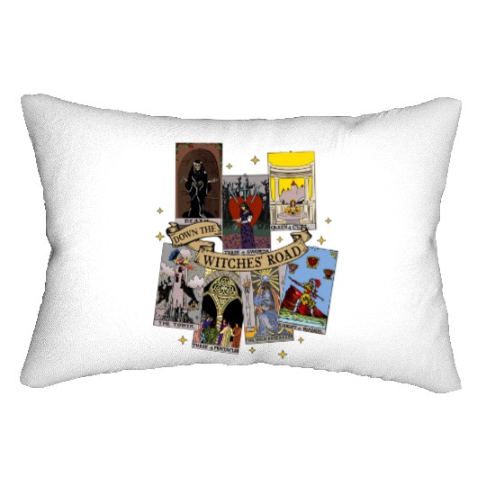 Agatha All Along Tarot Cards Lumbar Pillows, Marvel Show Disney, Agatha Harkness Down The Witches