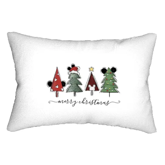 Disney Mickey Mouse Tree Merry Christmas Lumbar Pillows