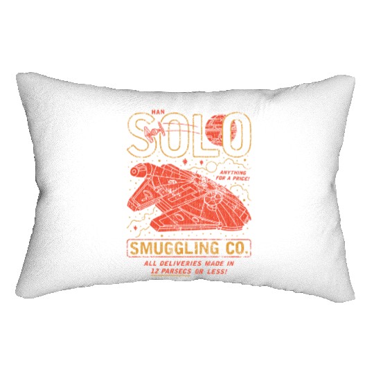 Vintage Disney Star Wars  Lumbar Pillows, Millenium Falcon, Star Wars Han Solo Smuggling Co Lumbar Pillows