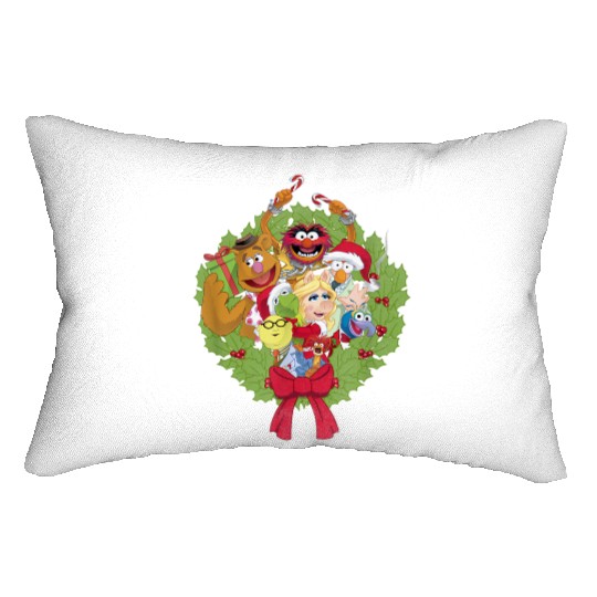 Disney The Muppets Christmas Muppet Group Wreath Xmas Lumbar Pillows