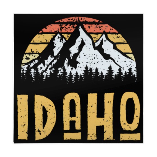 Vintage Retro Id Idaho Us Mountain State Mahjong Mats