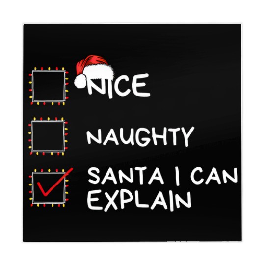 Nice Naughty Santa I Can Explain Christmas List Mahjong Mats