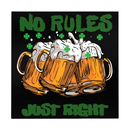 st paddy funny day, green beer Irish day Mahjong Mats