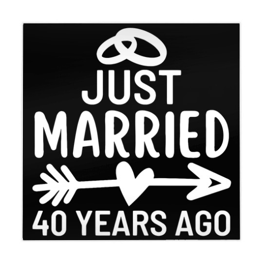 Just Married 40 Years Ago Wedding Anniversary Mahjong Mats