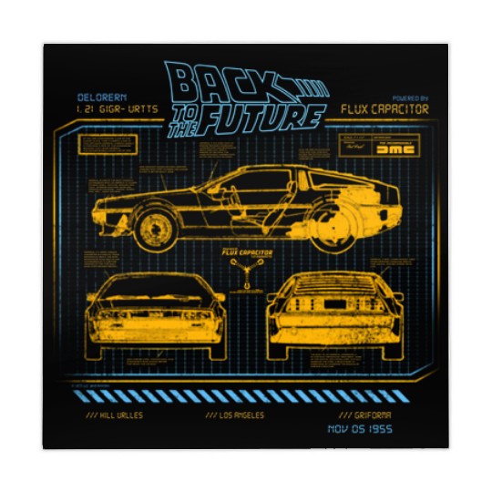 Back To The Future 35Th Anniversary Delorean Mahjong Mats