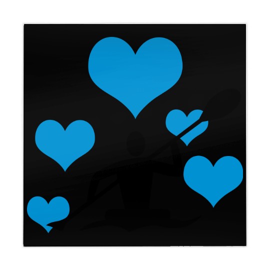 Canoe with 5 hearts Mahjong Mats