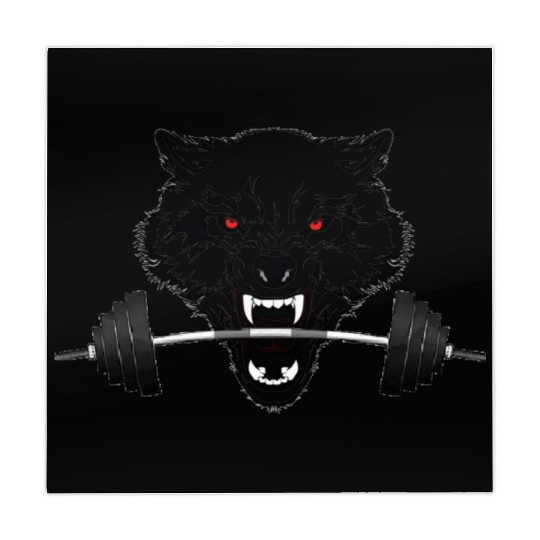 weight lifting wolf clear Mahjong Mats