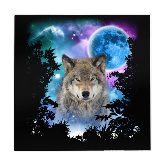 Timber Wolf MidNight Forest Mahjong Mats