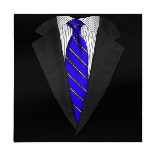Suit and Neck Tie Real Blue Mahjong Mats