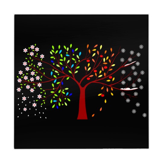 four seasons tree Mahjong Mats