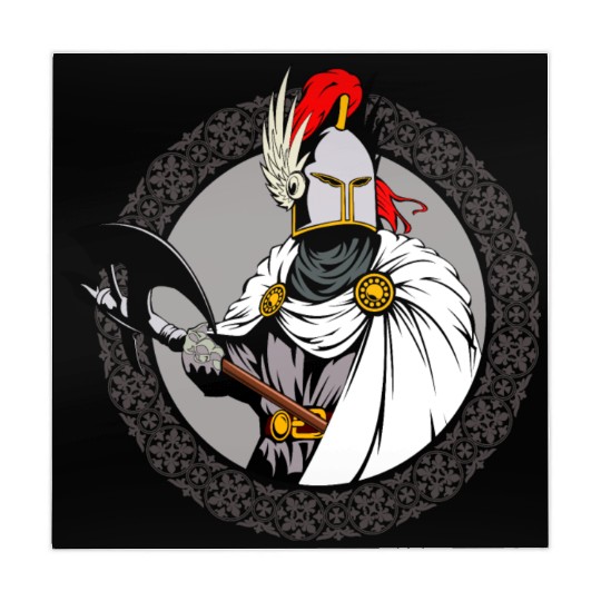 ancient warrior Sparta ax helmet raincoat pattern Mahjong Mats