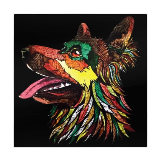 German Shepherd Dog Mahjong Mats