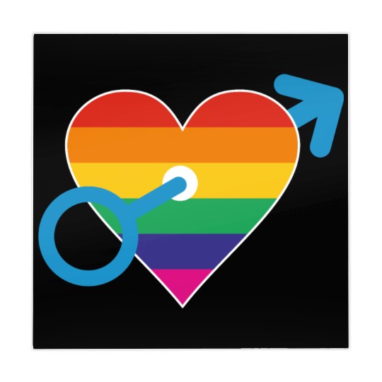 Rainbow heart male Mahjong Mats