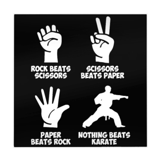 Karate Rock Paper Nothing Beats Mahjong Mats