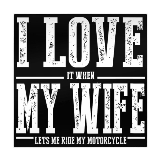 Motorcycle - I Love My Wife Funny Motorcycle Mahjong Mats
