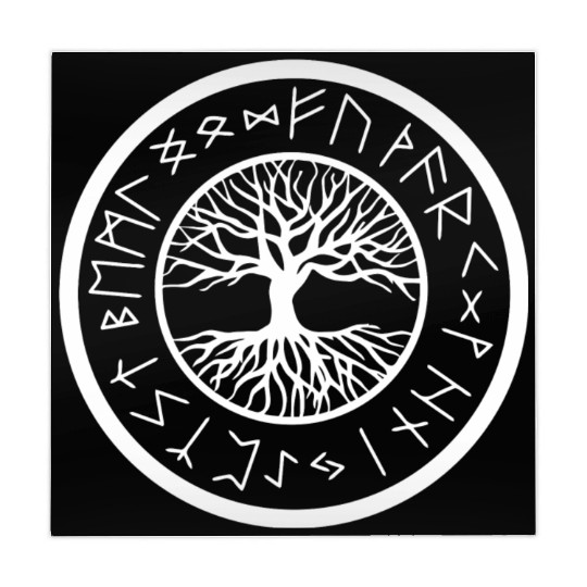 Viking - Yggdrasil Tree of Life with Norse Rune Mahjong Mats