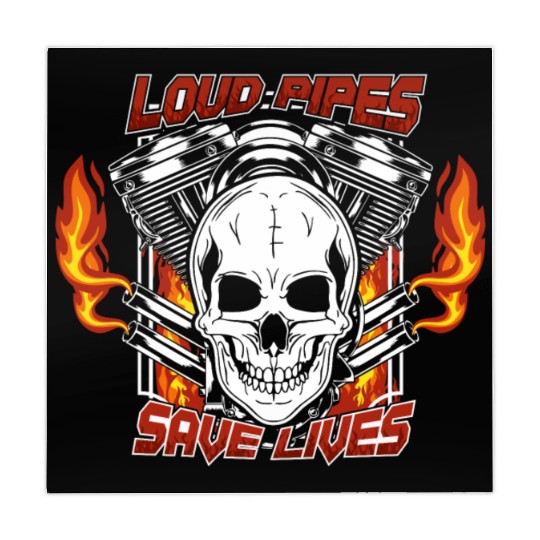 MOTORCYCLE BIKER LOUD PIPES SAVE LIVES MOTOR BIKE Mahjong Mats