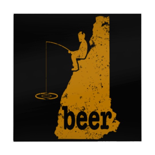 Beer Fishing Grandpa NH Ice Fishing Beer Mahjong Mats