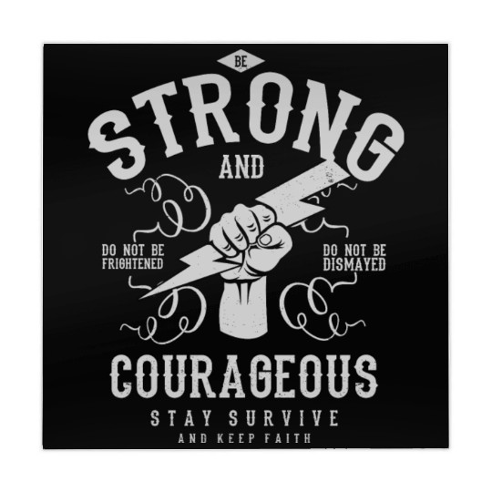 Be strong and courageous Mahjong Mats