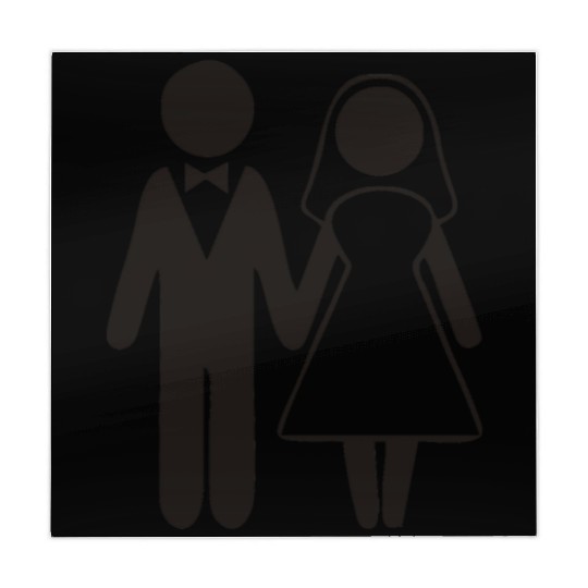 Bride And Groom Silhouette Mahjong Mats