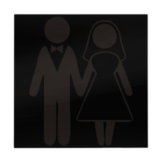Bride And Groom Silhouette Mahjong Mats