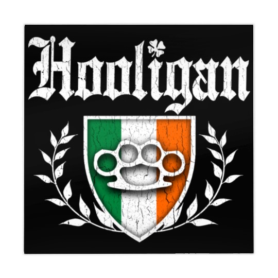 Irish Hooligan Crest vintage distressed look Mahjong Mats