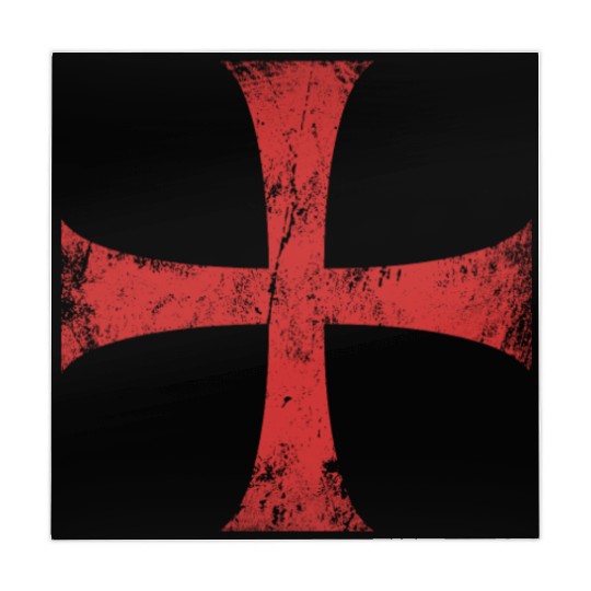 Distressed Crusader Knights Templar Cross Mahjong Mats