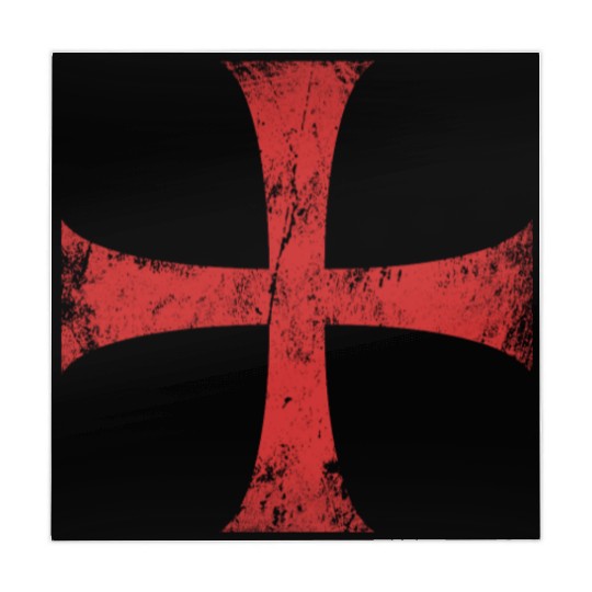 Distressed Crusader Knights Templar Cross Mahjong Mats