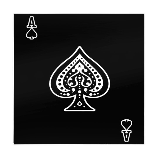 Ace Of Spades Playing Card A o s Aos Black Gamblin Mahjong Mats