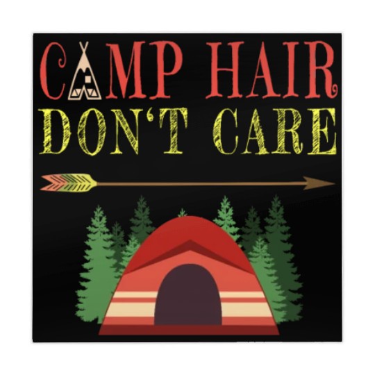 Camp Hair - Don't Care - Funny Camping Camper Mahjong Mats