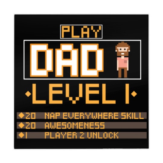 New Dad Gift Funny Dad Level 1 Mahjong Mats Gaming