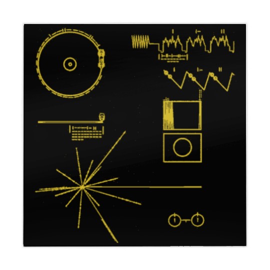 NASA golden record official image voyager Mahjong Mats