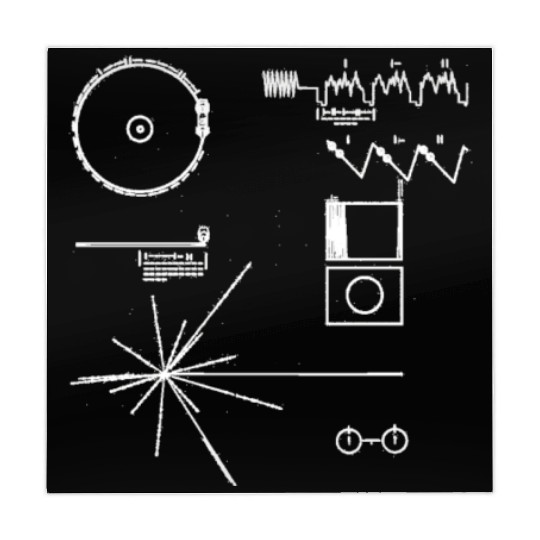 golden record NASA voyager space official images Mahjong Mats