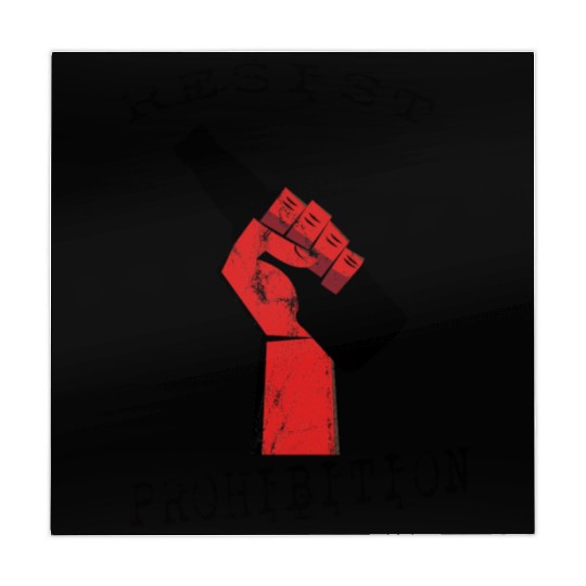 Resist Prohibition, Fist and Beer Bottle Design Mahjong Mats
