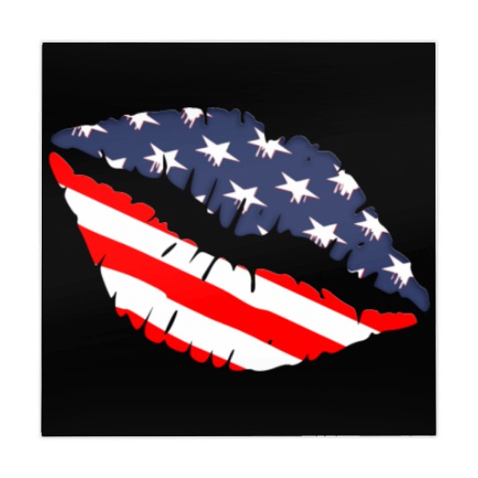 4th July US Patriotic Lips America Kiss Election Mahjong Mats