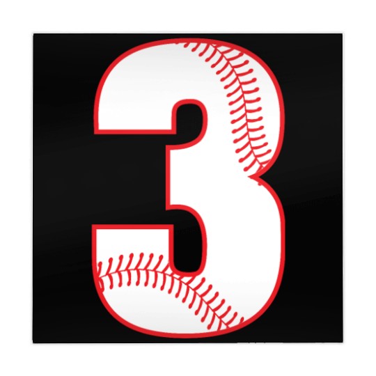 Birthday baseball number 3 three boy girl Mahjong Mats