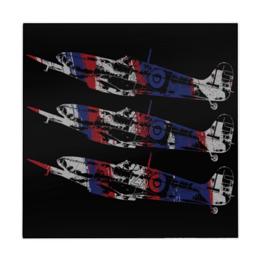 Three Spitfire British Warplanes Mahjong Mats