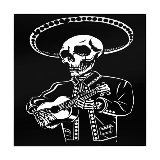 Dead Skull Mariachi With Guitar Day Of The Dead Me Mahjong Mats