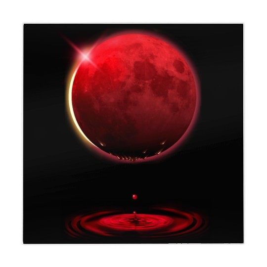 Vampire werewolf blood red moon eclipse Mahjong Mats