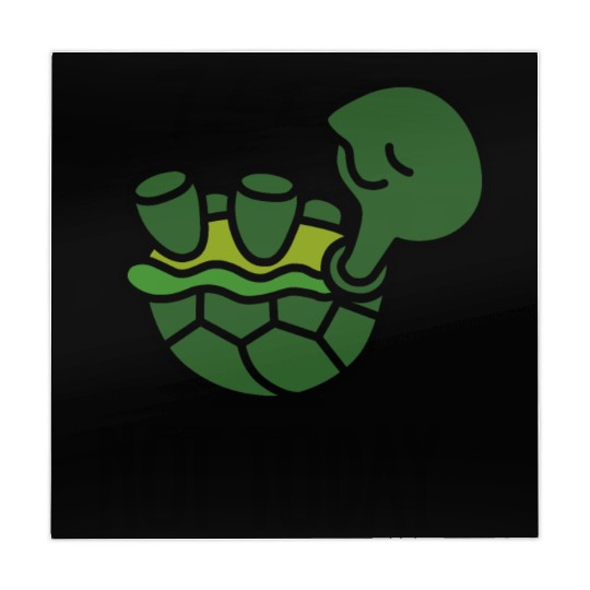 Not today - cute sleeping lazy turtle baby Mahjong Mats