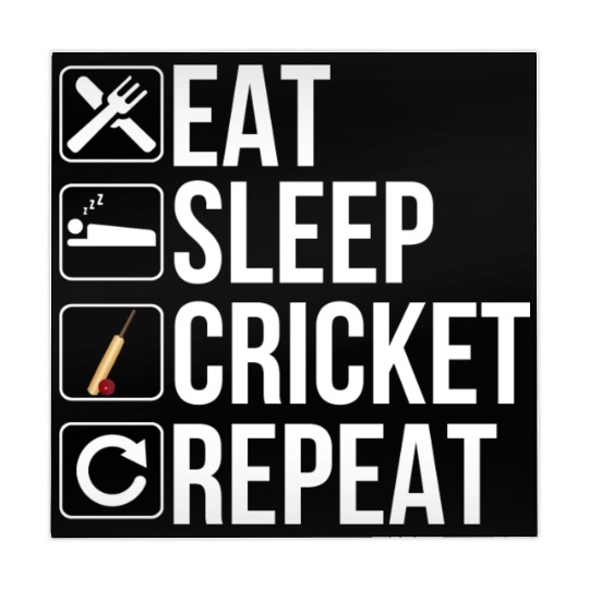 Cricket Player Gift - Eat Sleep Cricket Repeat Mahjong Mats