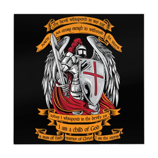 Knight templar I am a child of God Mahjong Mats Halloween