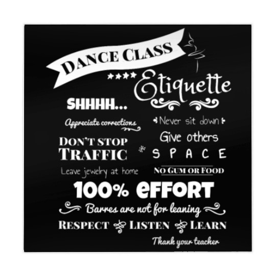 Funny Dance Teacher Class Etiquette for dark Mahjong Mats