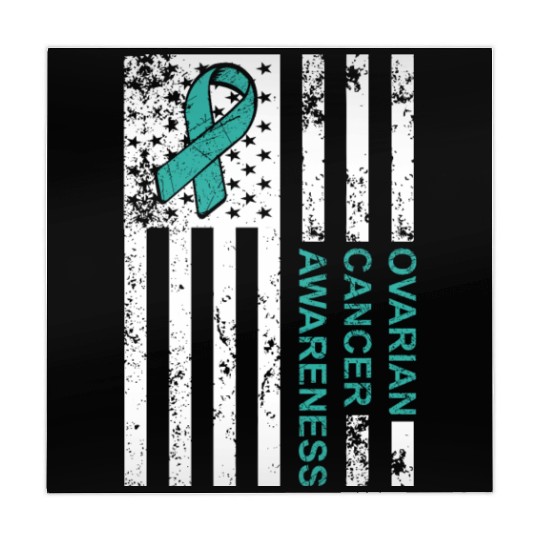 USA Flag Ovarian Cancer Awareness Mahjong Mats
