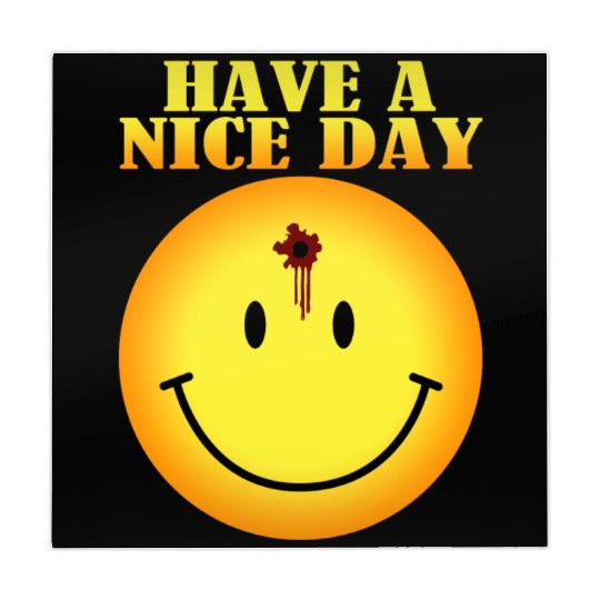 smiley face bullet hole Mahjong Mats