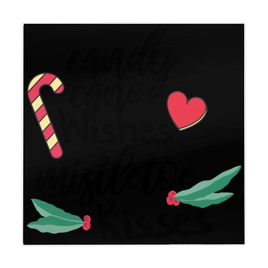 Candy cane wishes and mistletoe kisses Mahjong Mats