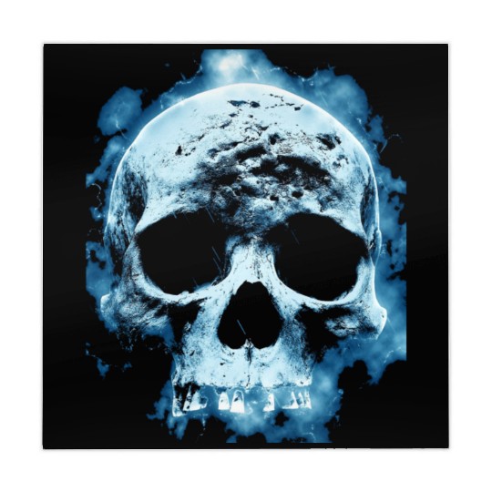 Blue Flame Halloween Death Skull Mahjong Mats