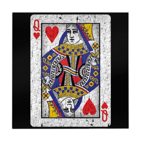 queen of hearts playing card Mahjong Mats