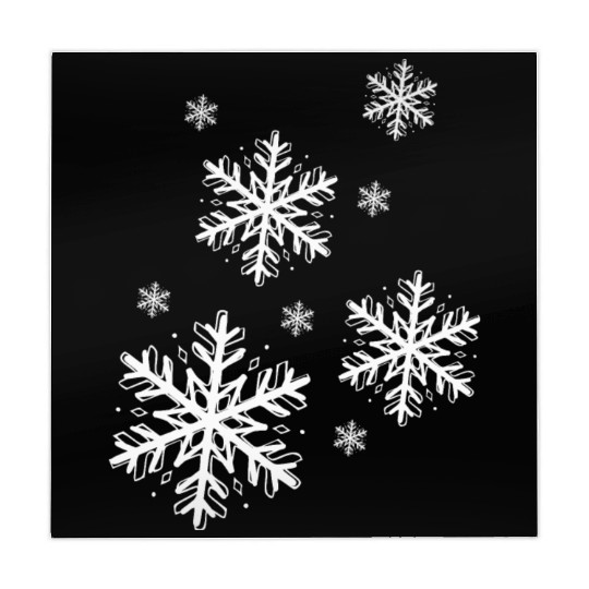 Snowflakes I LOVE WINTER Mahjong Mats